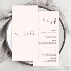 Abbie: Wedding Menu Card