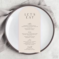 Abbie: Wedding Menu Card