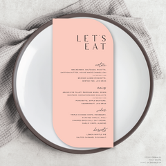 Abbie: Wedding Menu Card
