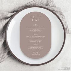 Abbie: Wedding Menu Card