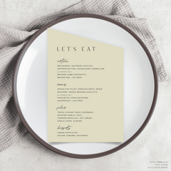 Abbie: Wedding Menu Card