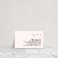 Abbie: Wedding Note Card