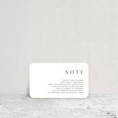 Abbie: Wedding Note Card