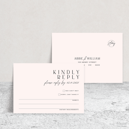 Abbie: Wedding RSVP Card