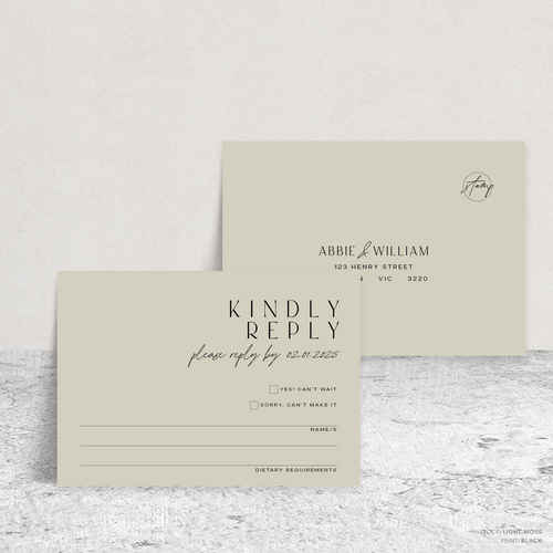 Abbie: Wedding RSVP Card
