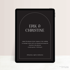 All I Ask Of You: Digital Wedding Invitation
