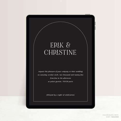 All I Ask Of You: Digital Wedding Invitation