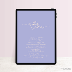 Arthur: Digital Wedding Invitation