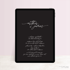 Arthur: Digital Wedding Invitation
