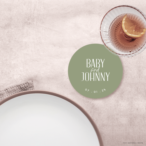 Be My Baby: Wedding Drink Coaster