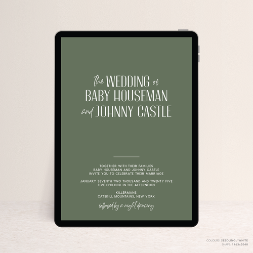 Be My Baby: Digital Wedding Invitation