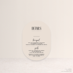 Be My Baby: Wedding Info Card