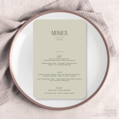 Be My Baby: Wedding Menu Card