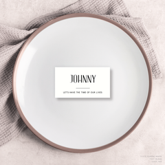 Be My Baby: Wedding Place Card