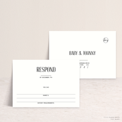 Be My Baby: Wedding RSVP Card