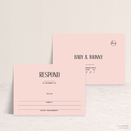 Be My Baby: Wedding RSVP Card