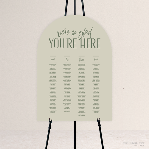 Be My Baby: Wedding Seating Chart
