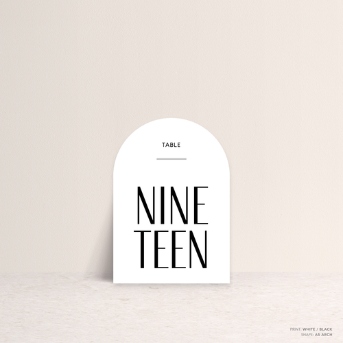 Be My Baby: Wedding Table Number