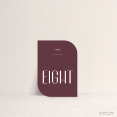 Be My Baby: Wedding Table Number