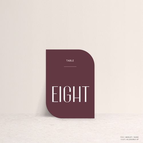 Be My Baby: Wedding Table Number