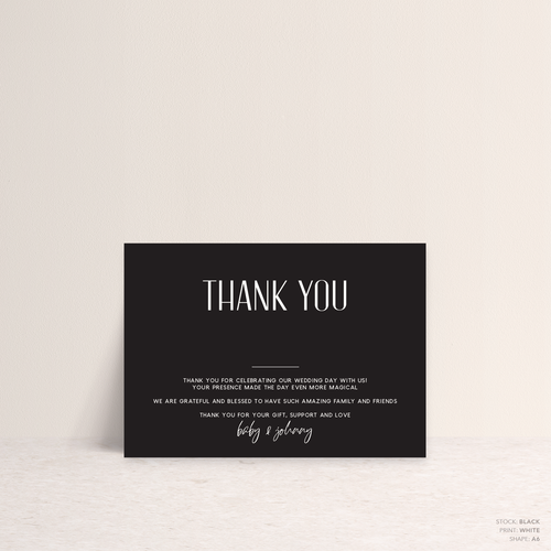 Be My Baby: Wedding Thank You Card