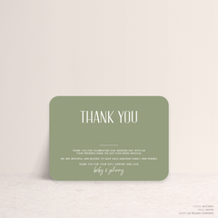 Be My Baby: Wedding Thank You Card