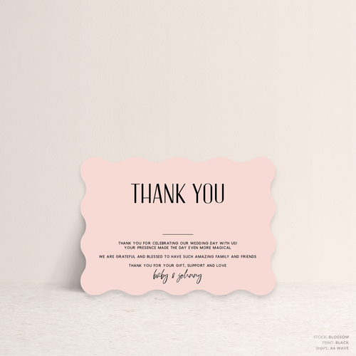 Be My Baby: Wedding Thank You Card