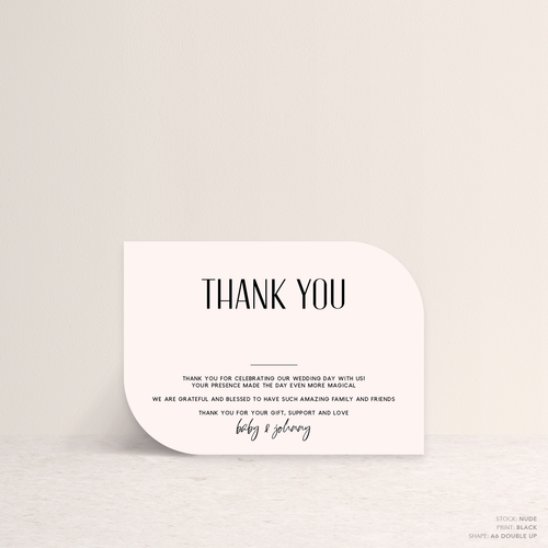 Be My Baby: Wedding Thank You Card