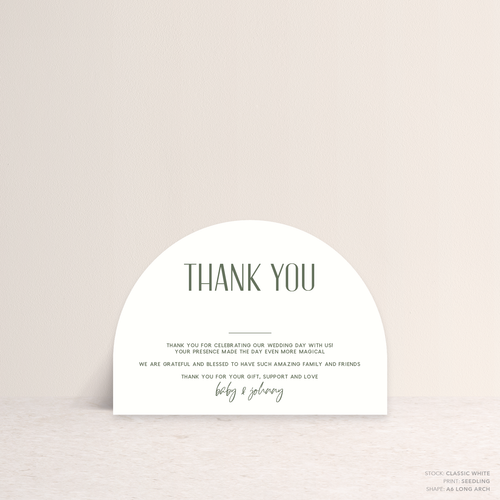 Be My Baby: Wedding Thank You Card