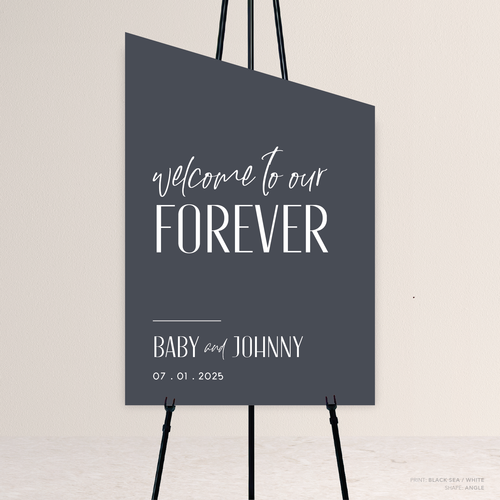 Be My Baby: Wedding Welcome Sign