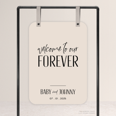 Be My Baby: Wedding Welcome Sign