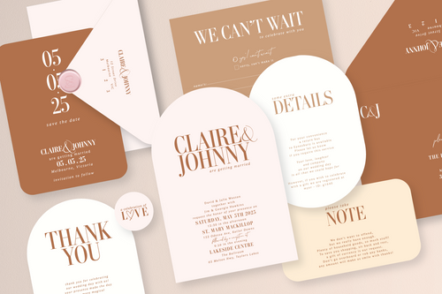 Claire Wedding Invitation Stationery Collection
