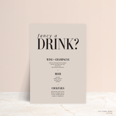 Claire: Wedding Bar Sign