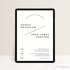 Cosmopolitan: Digital Wedding Invitation