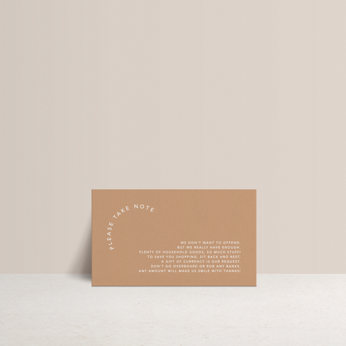Cosmopolitan: Wedding Note Card