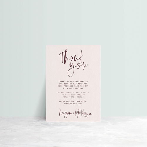 Daisuki: Wedding Thank You Card