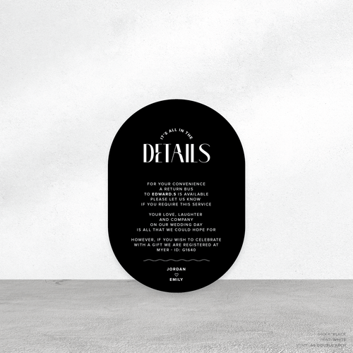 Edward: Wedding Info Card