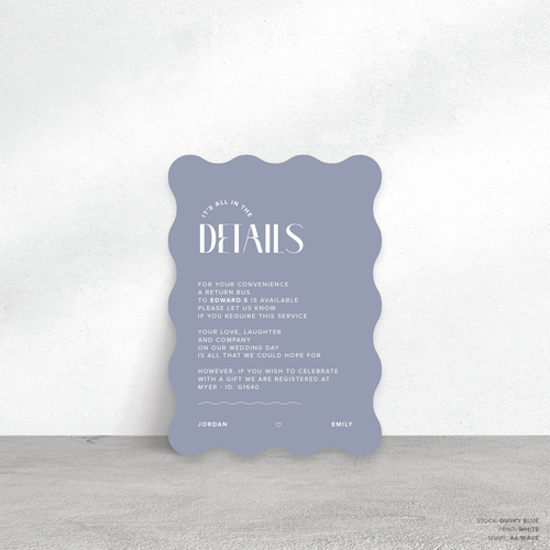 Edward: Wedding Info Card