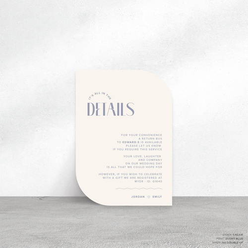 Edward: Wedding Info Card