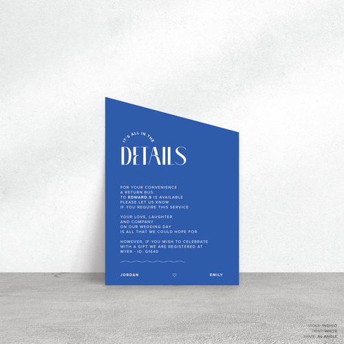 Edward: Wedding Info Card