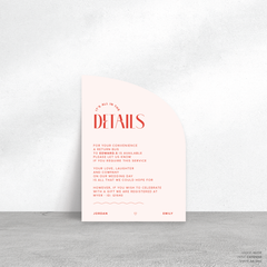 Edward: Wedding Info Card