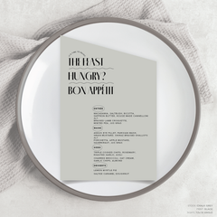 Edward: Wedding Menu Card