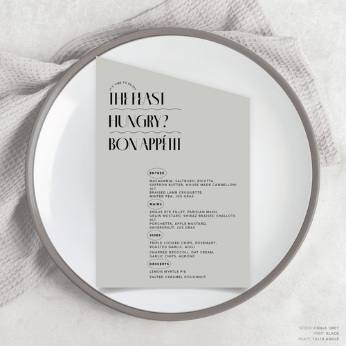 Edward: Wedding Menu Card