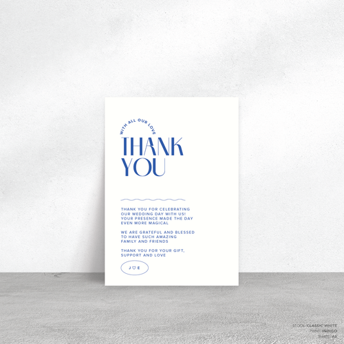 Edward: Wedding Thank You Card