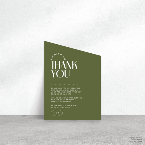 Edward: Wedding Thank You Card