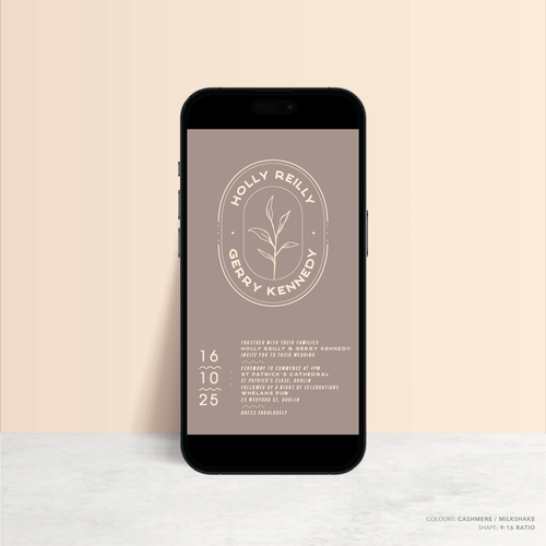 Galway Girl: Digital Wedding Invitation