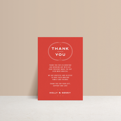 Galway Girl: Wedding Thank You Card