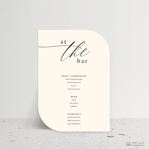 Golden Afternoon: Wedding Bar Sign