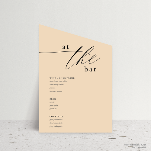 Golden Afternoon: Wedding Bar Sign