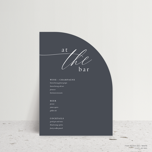 Golden Afternoon: Wedding Bar Sign